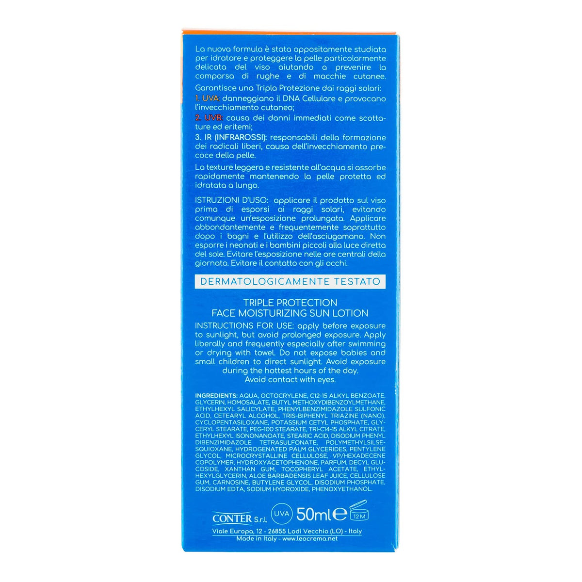 Leocrema Crema Viso Tripla Azione Sfp50 50ml, 50ml