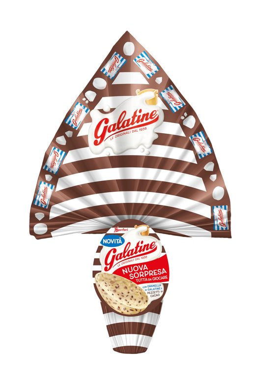 Galatine - Uovo al Cioccolato Bianco con Scaglie di Cioccolato Fondente, 230g