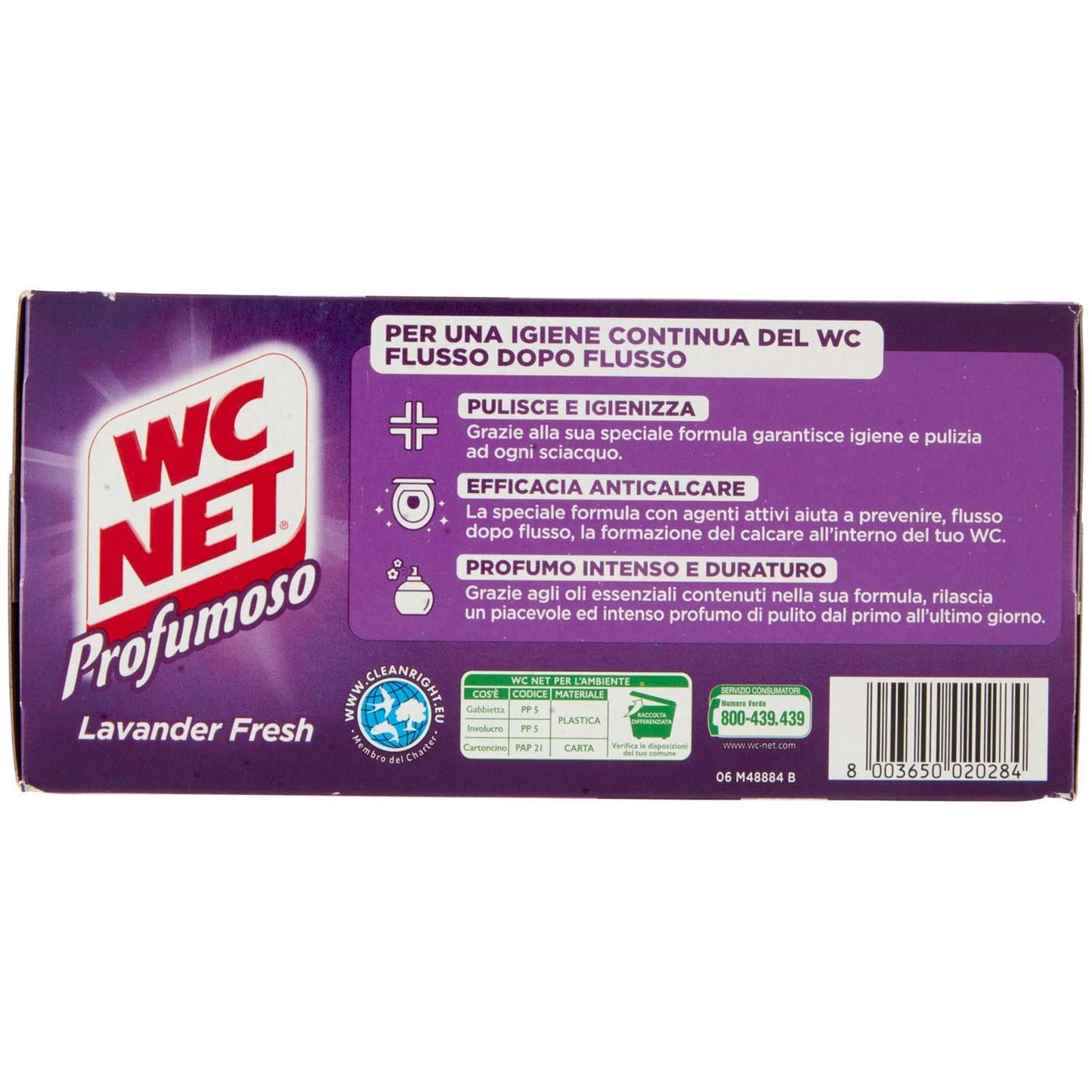 Wc Net Detergente Igienizzante Solido WC Profumoso , 4 Pezzi