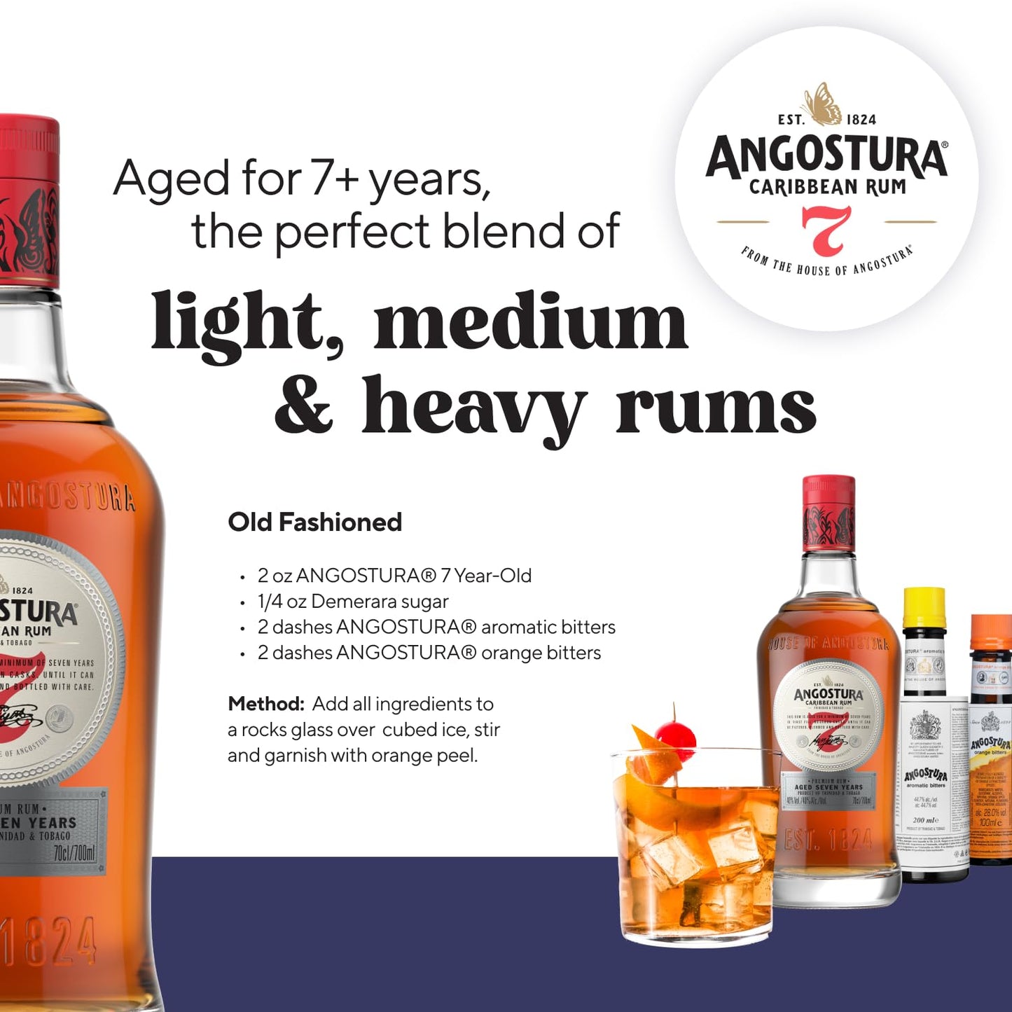 Angostura Dark Rum 7 Years Old 40% Vol. 0,7l