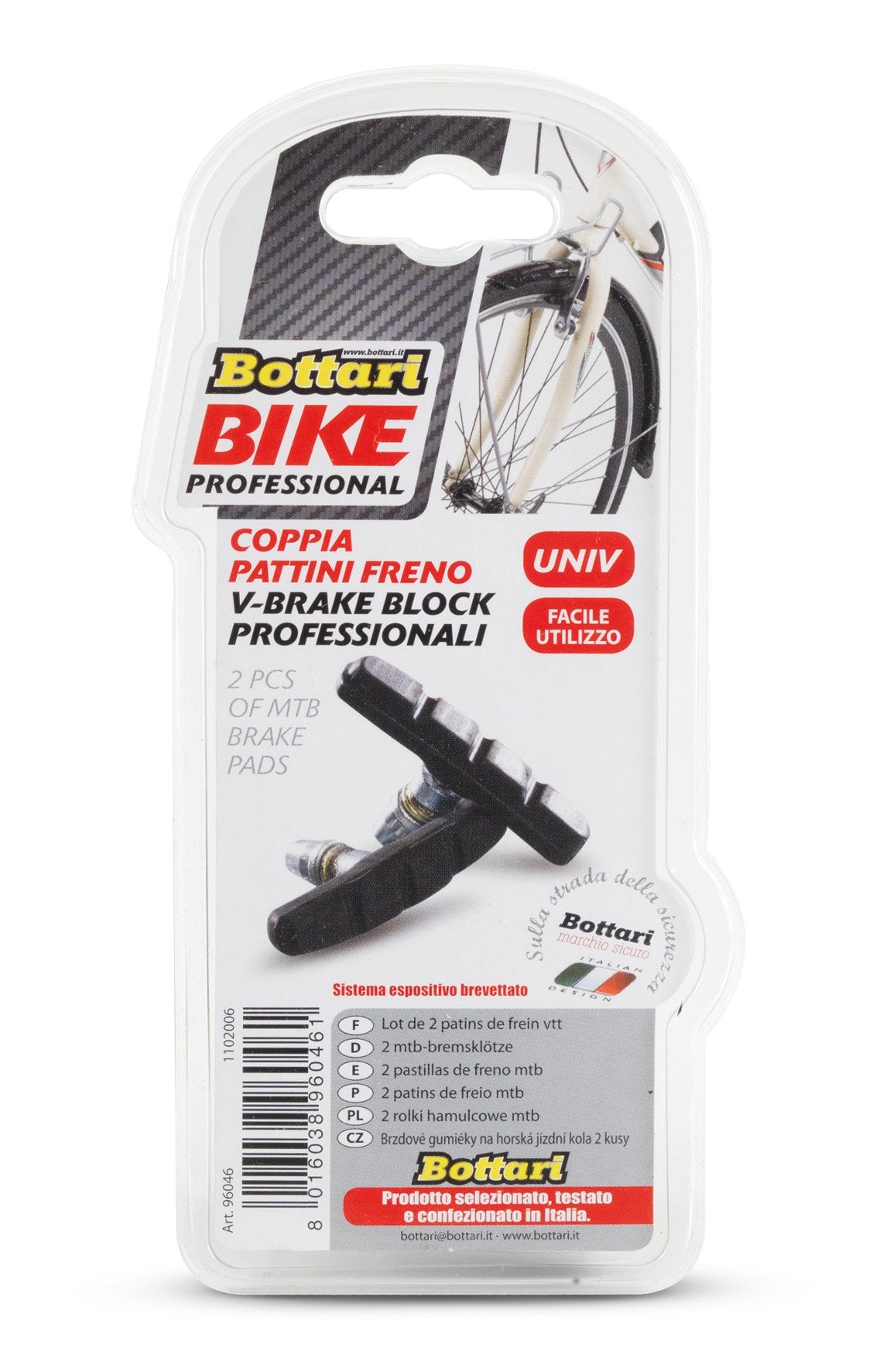 Bottari 96046 Kit Pattini Freni per Biciclette