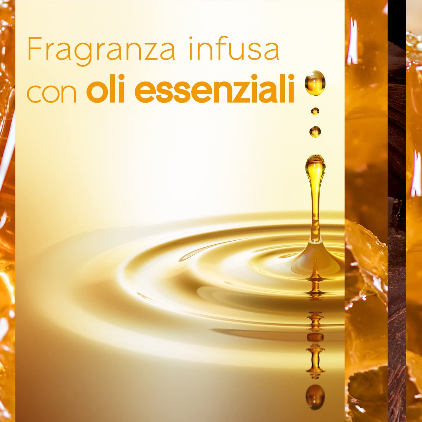 Glade Candela Profumata, Set da 4, con Oli Essenziali, Fragranze Honey & Chocolate, 4x129gr