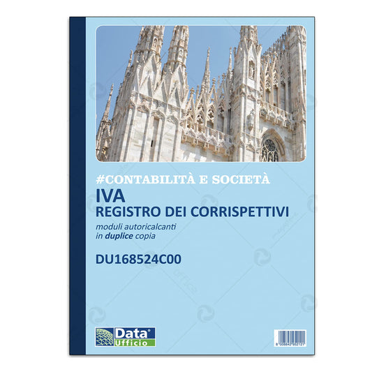 IVA REGISTRO DEI CORRISPETTIVI - Moduli autoricalcanti in duplice copia - 24 mesi - Cod. DU168524C00 -
