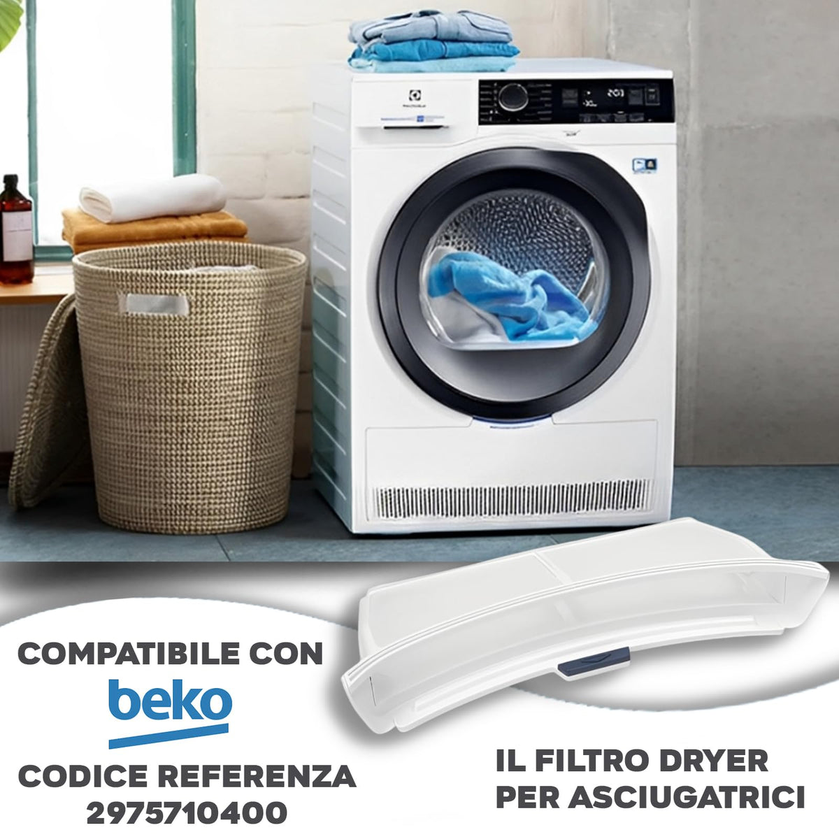 CG94 - Filtro Dryer Compatibile per Asciugatrici Codice Referenza: 2975710400