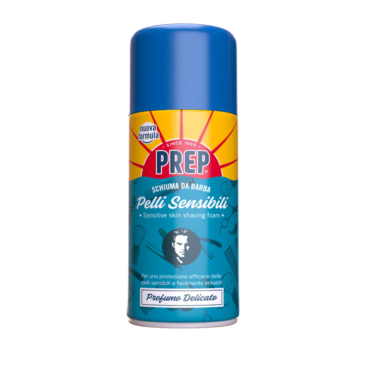 Prep Schiuma da Barba Pelli Sensibili per Pelli Sensibili e Facilmente Irritabili, 300ml