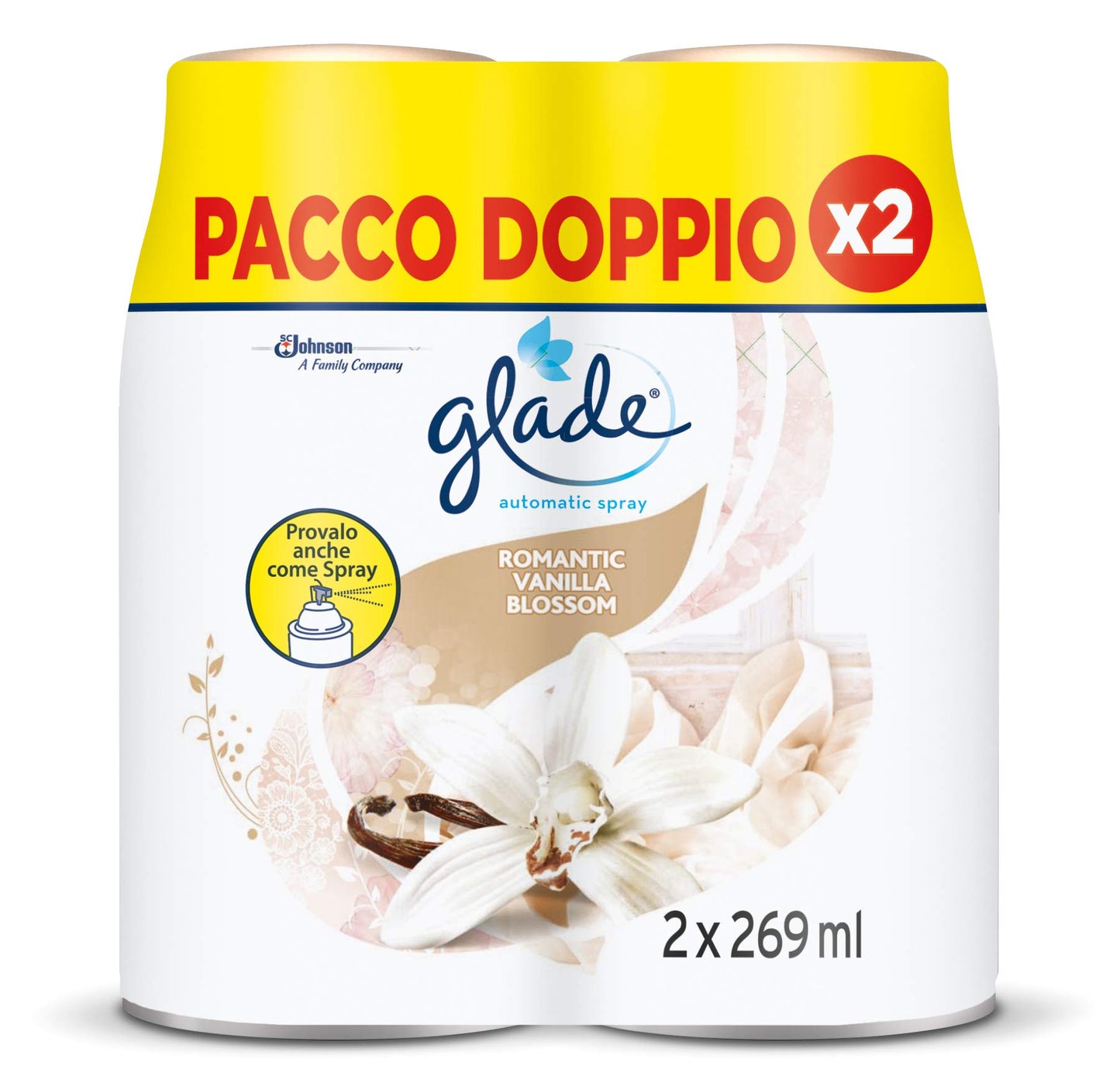 Glade Automatic Ricarica fragranza Vanilla Bipacco - 2 Confezioni da 269ml
