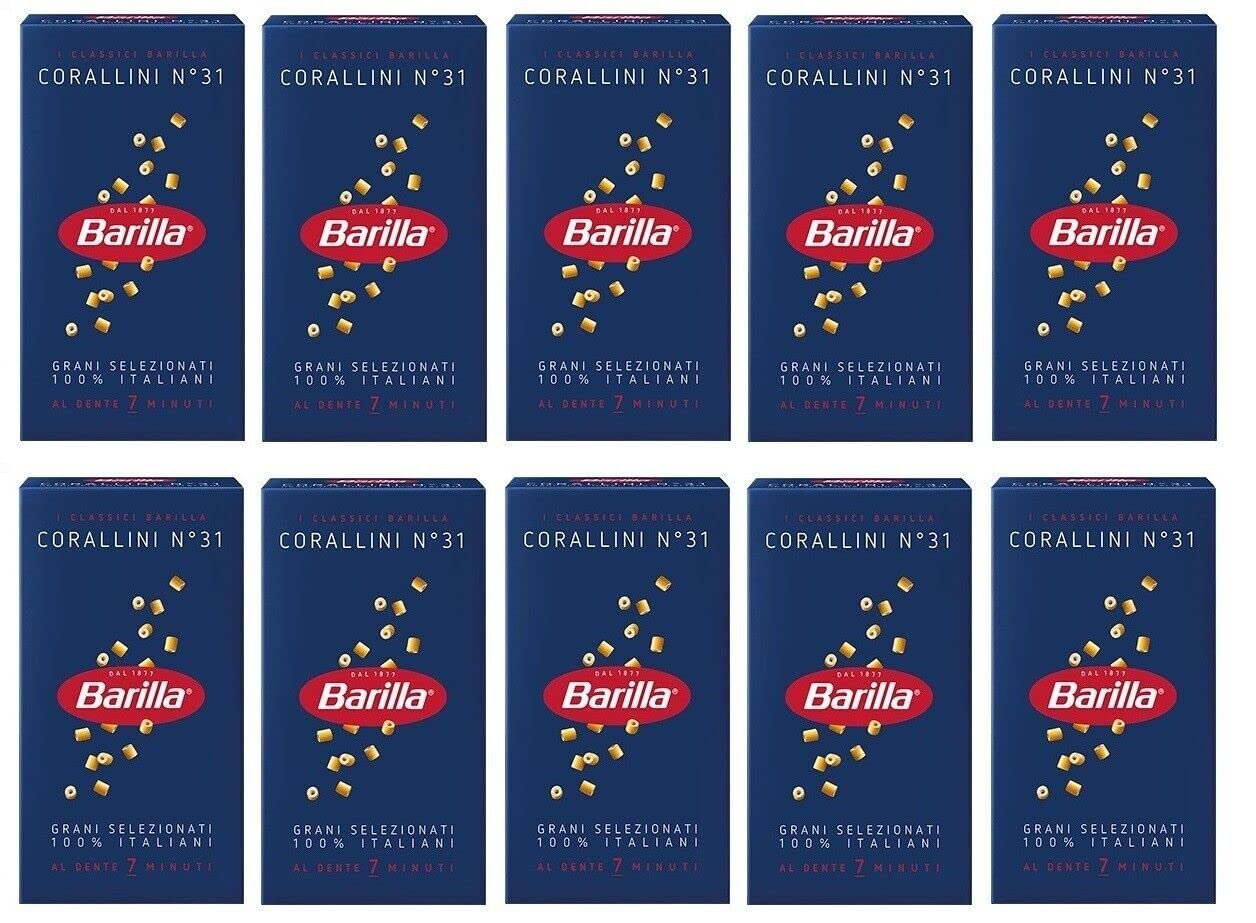 10x Barilla Corallini Italian Pasta No. 31. 500 g