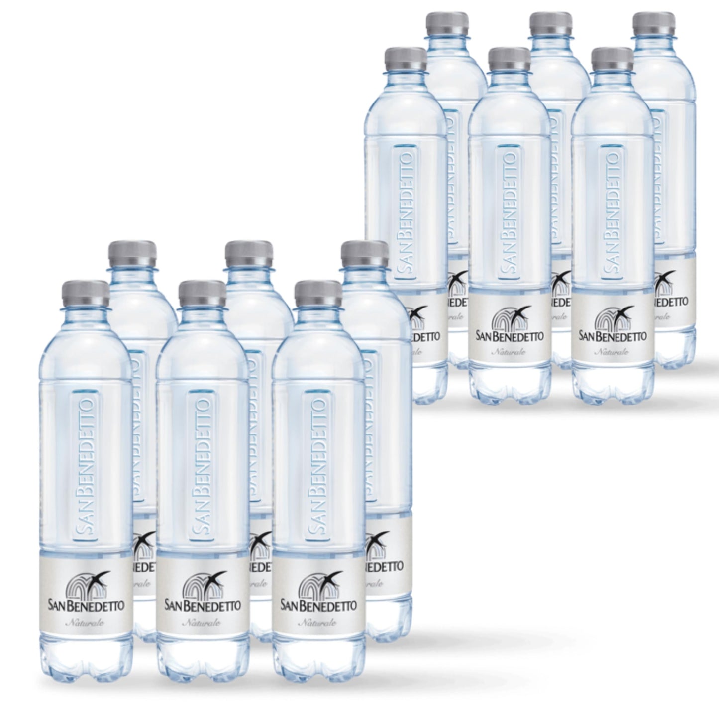 Acqua San Benedetto Mini Tower Naturale 50cl x 24 | Acqua Minerale Naturale Mini Tower Icon Fonte Benedicta | Confezione da 24 Bottiglie di PET da 500ml