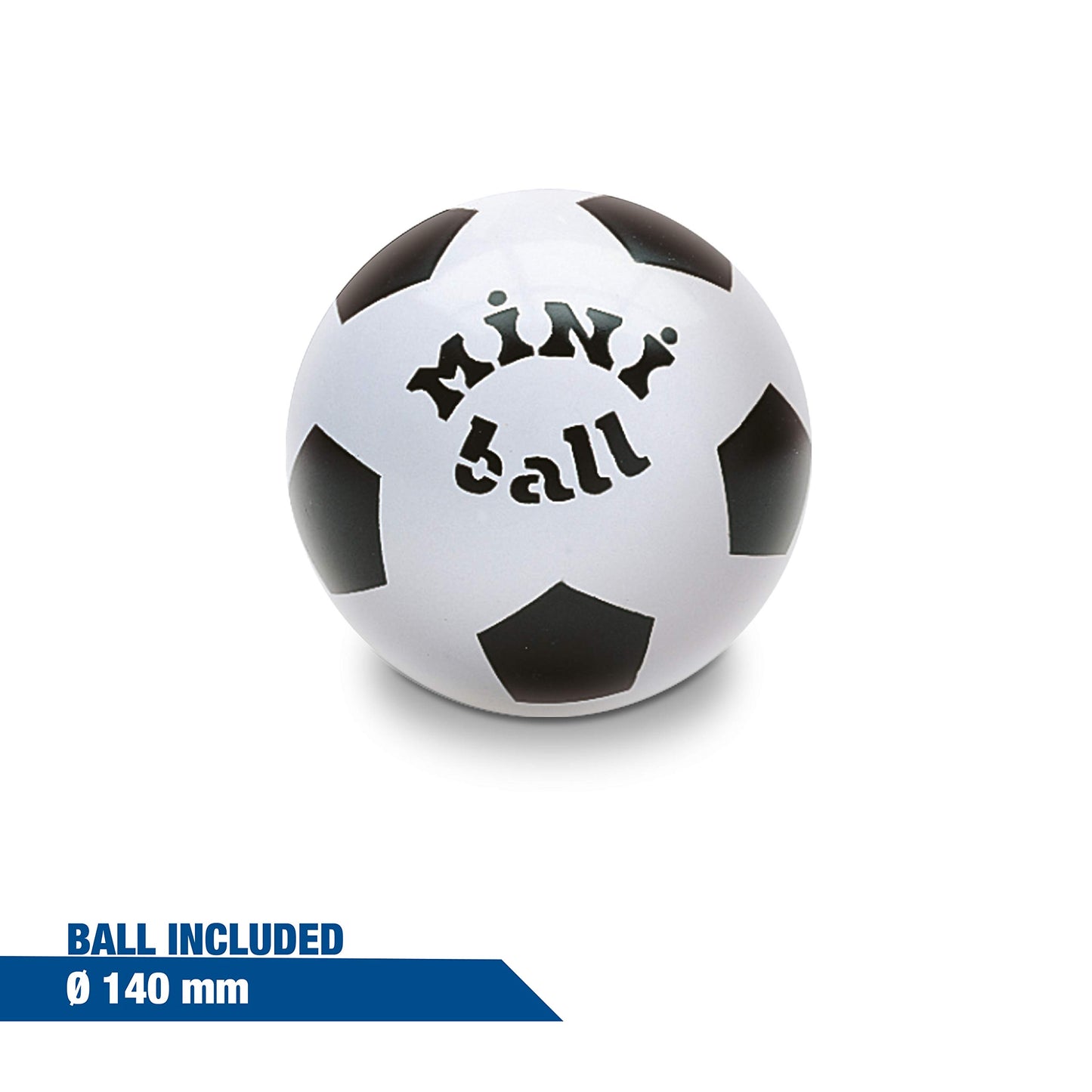 Mondo Toys - Goal Post Mini - Set 1 Porta da Calcio per Bambini con Rete - Pallone Mini Ball INCLUSO - colore bianco / nero - 18017