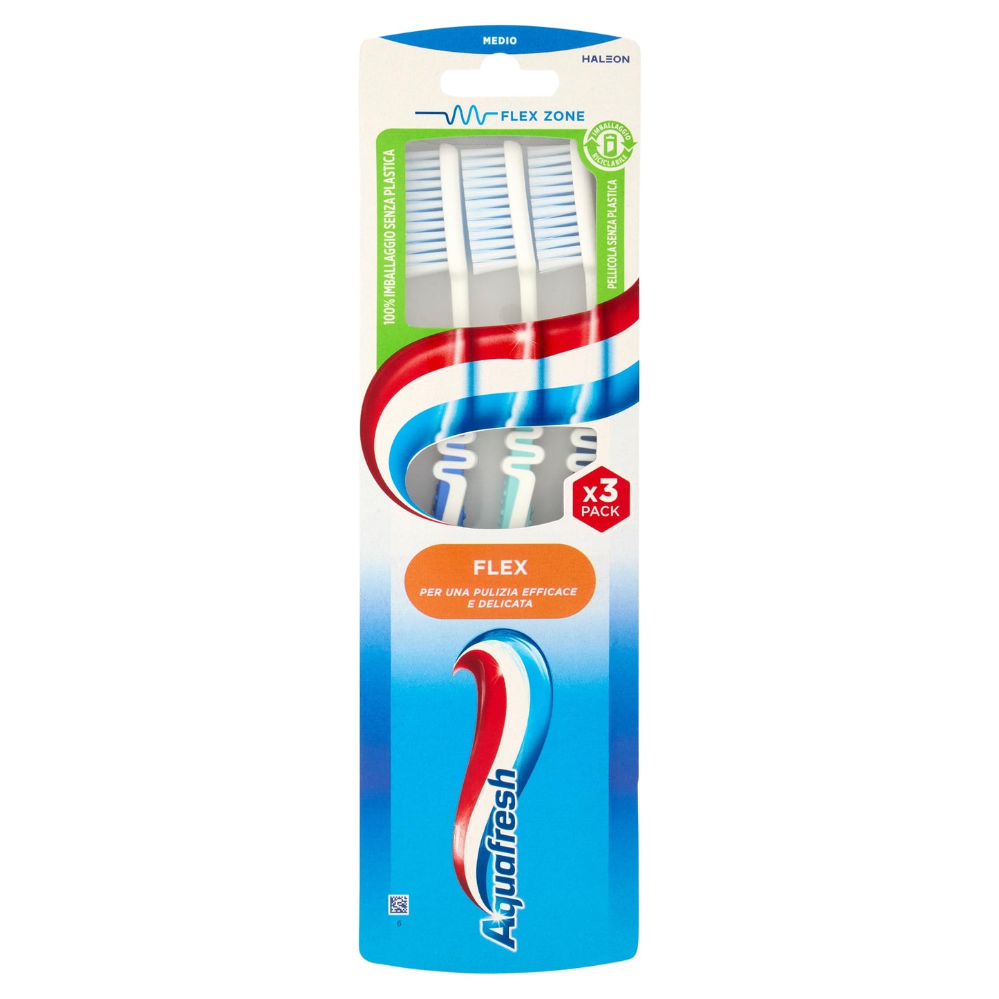 Aquafresh Spazzolino Flex Medium, Pacco da 3 Pezzi