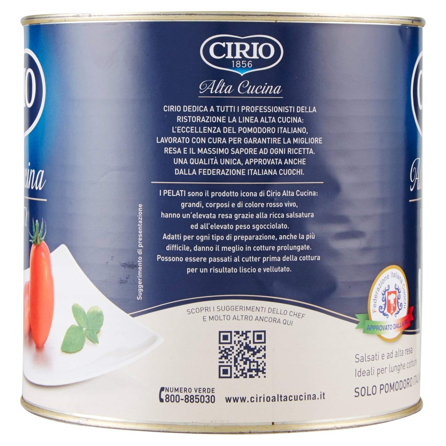 Cirio Alta Cucina Pelati Cirio - Grande Formato, 2500g