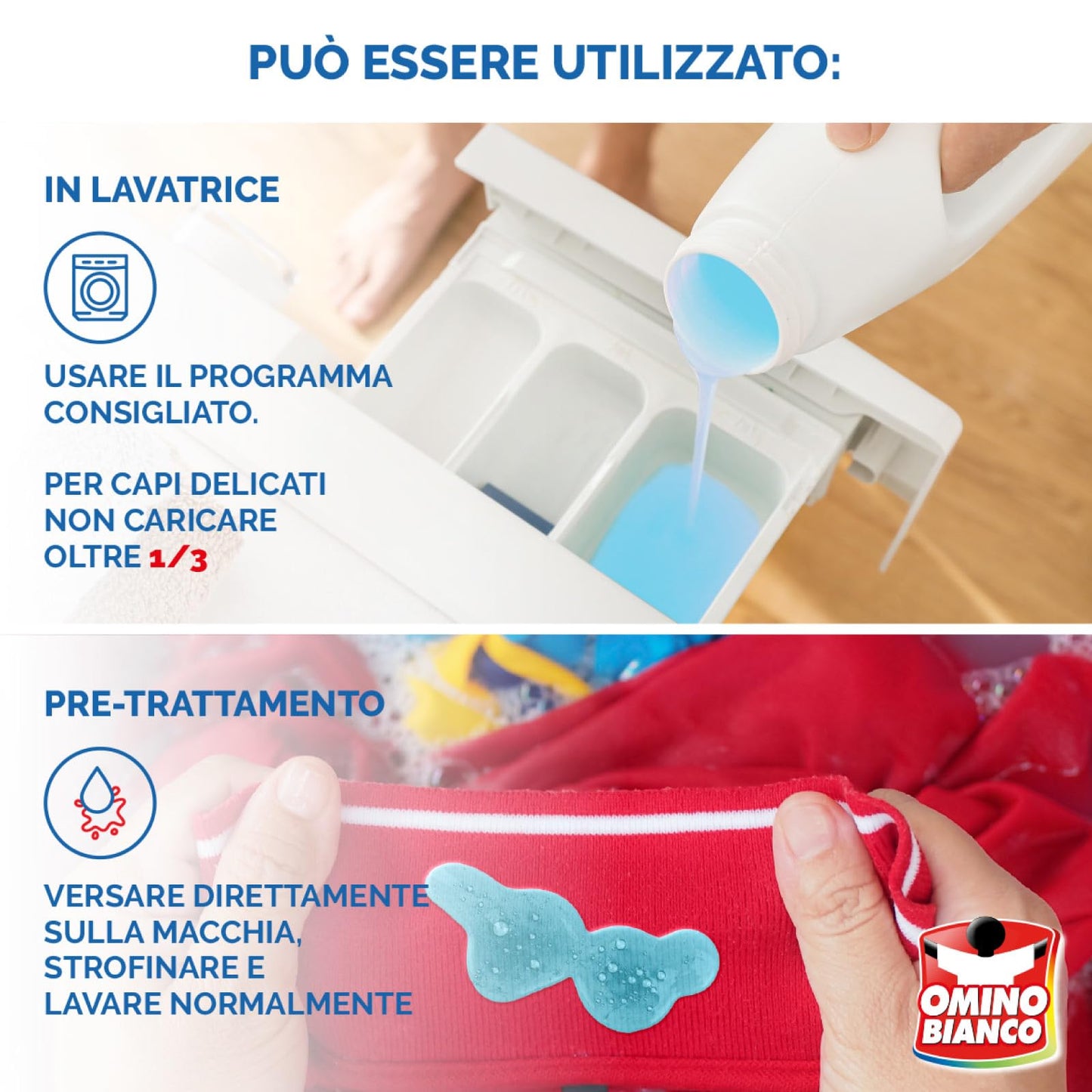 Omino Bianco - Detersivo Lavatrice Liquido Color+, Specifico per Capi Colorati, Tecnologia Salva i Colori e Cattura il Grigiore, 35 Lavaggi, 1400 ml x 4 Flaconi