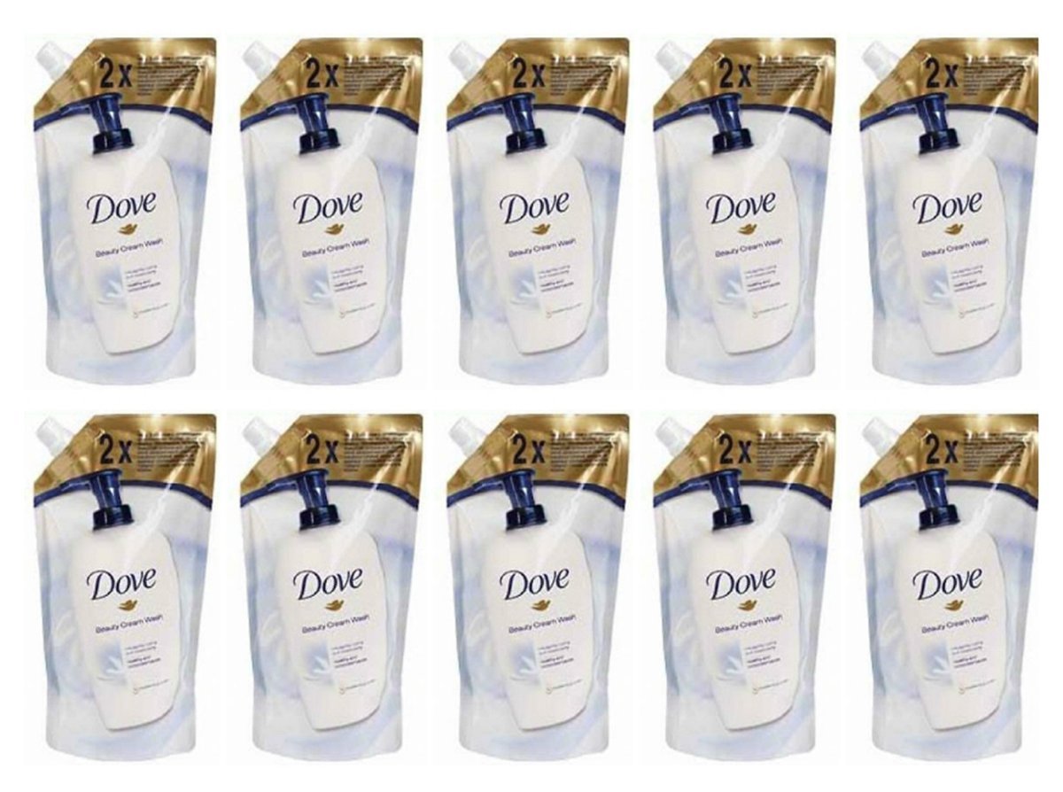 10 X DOVE SAPONE LIQUIDO ORIGINAL RICARICA 500 ml Beauty Cream bar CORPO MANI MAXI