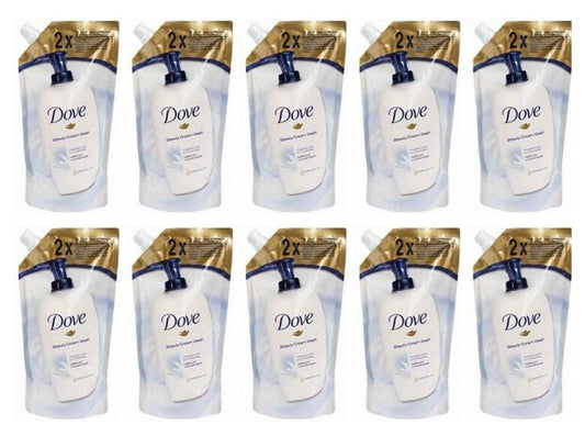 10 X DOVE SAPONE LIQUIDO ORIGINAL RICARICA 500 ml Beauty Cream bar CORPO MANI MAXI