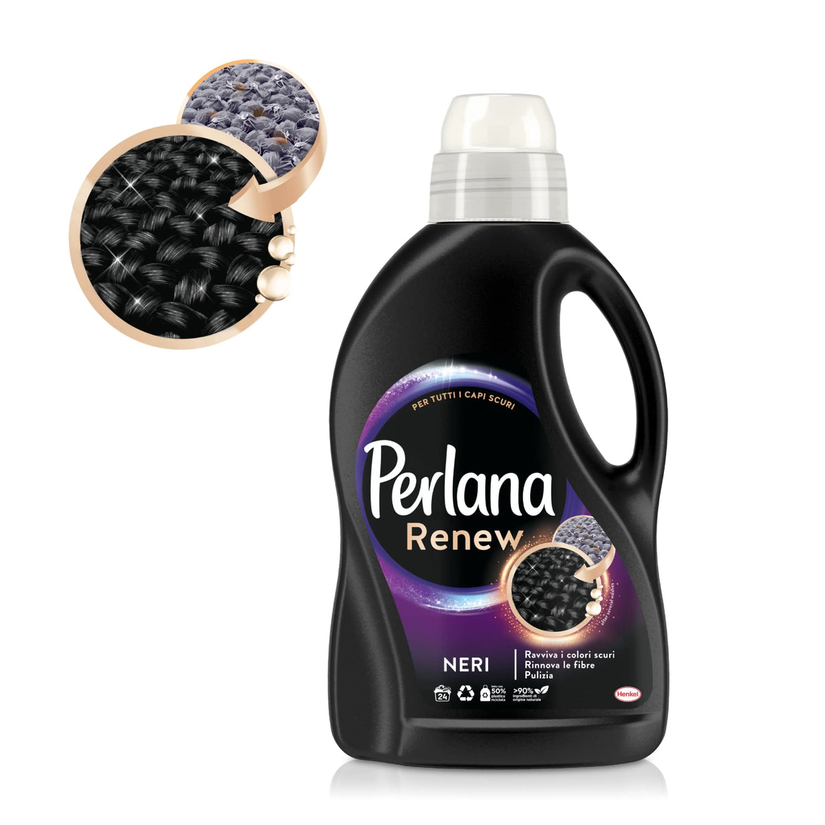 Perlana Renew Liquido Neri, ottimale per tutti i capi colorati, confezione singola da 48 lavaggi