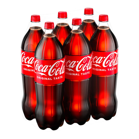 Coca-Cola Original Taste,  Bottiglia PET 100% Riciclabile, 6 Bottiglie da 2L