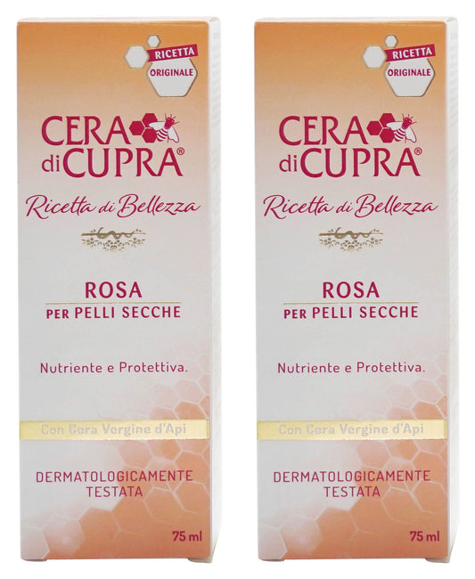 Cera di Cupra Crema per Pelli Secche Rosa, 75ml - Confezione da 2