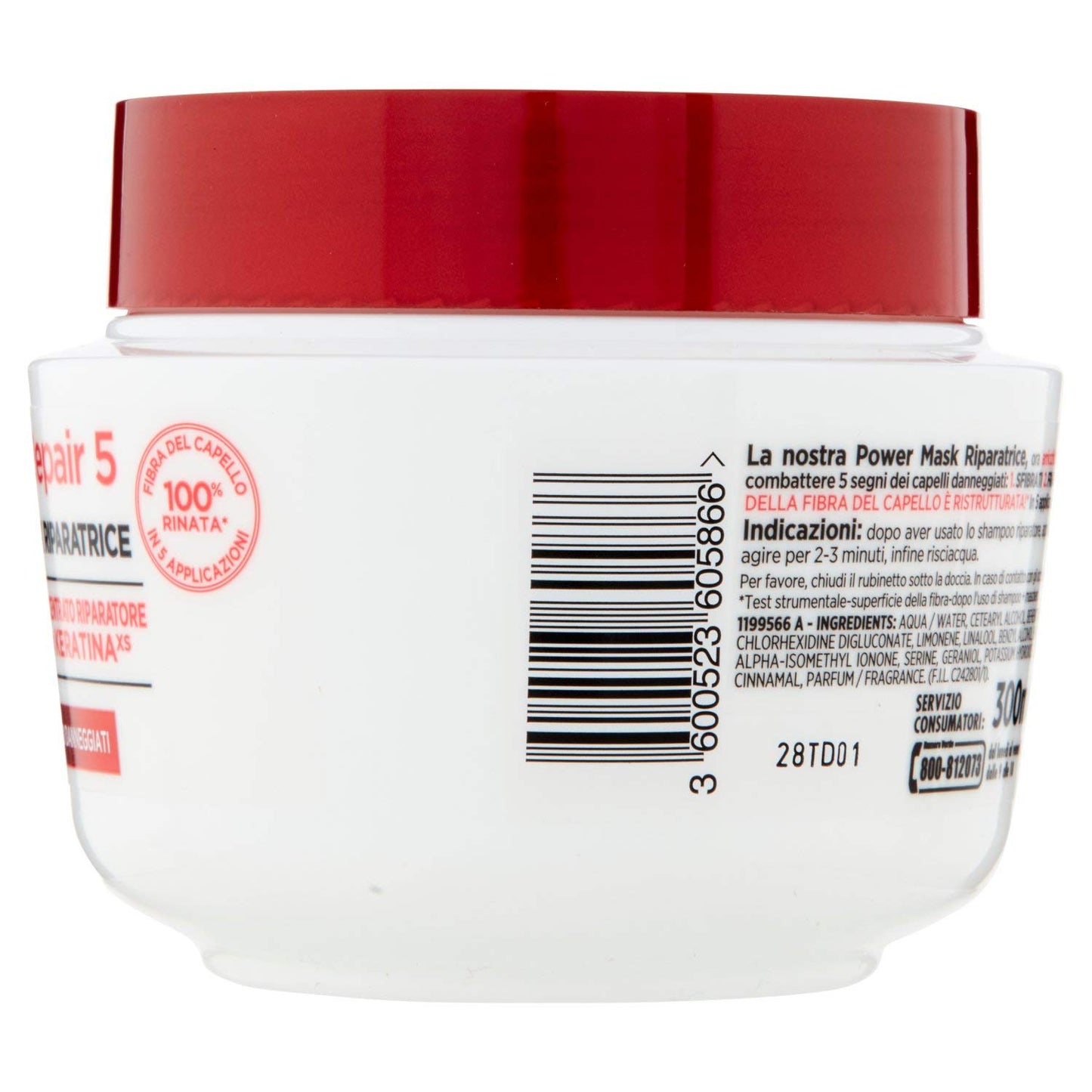 L'Oréal Paris Elvive Maschera Riscostituente Total Repair 5, per Capelli Sciupati, 300 ml