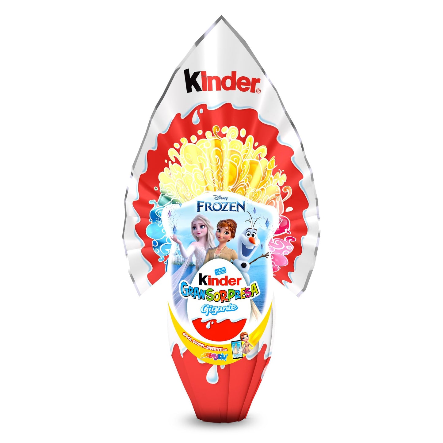 Kinder GranSorpresa Gigante Disney Frozen - Uovo di Pasqua Kinder 2025 di Finissimo Cioccolato al Latte con Sorpresa Disney Frozen, Idea Regalo Pasqua, 320 Grammi