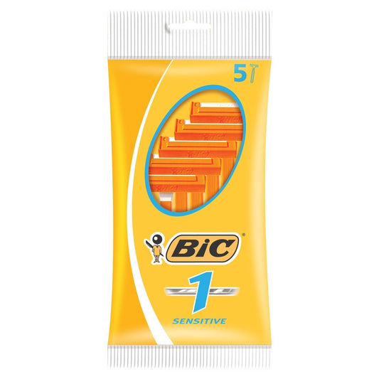 BIC – Set di 5 buste X 5 Rasoio N ° 1 – 1 Lama Pelli Sensibili