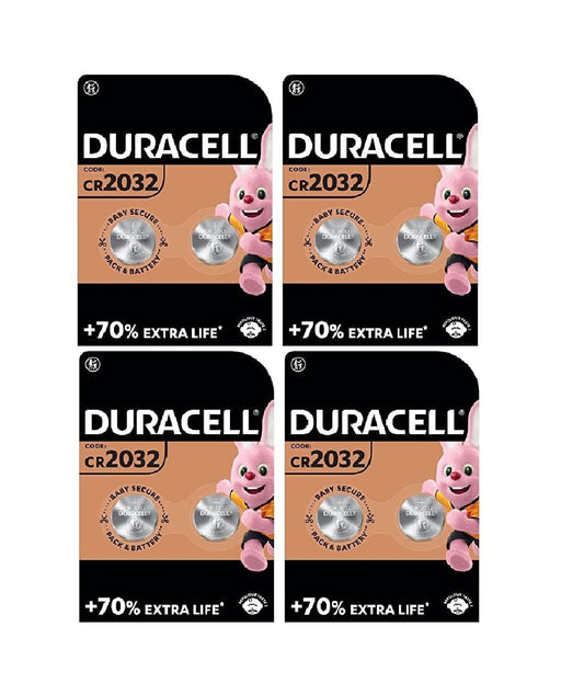 8X Duracell Cr 2032 Lithium (4 Blister Da 2 Batterie) 8 Pile