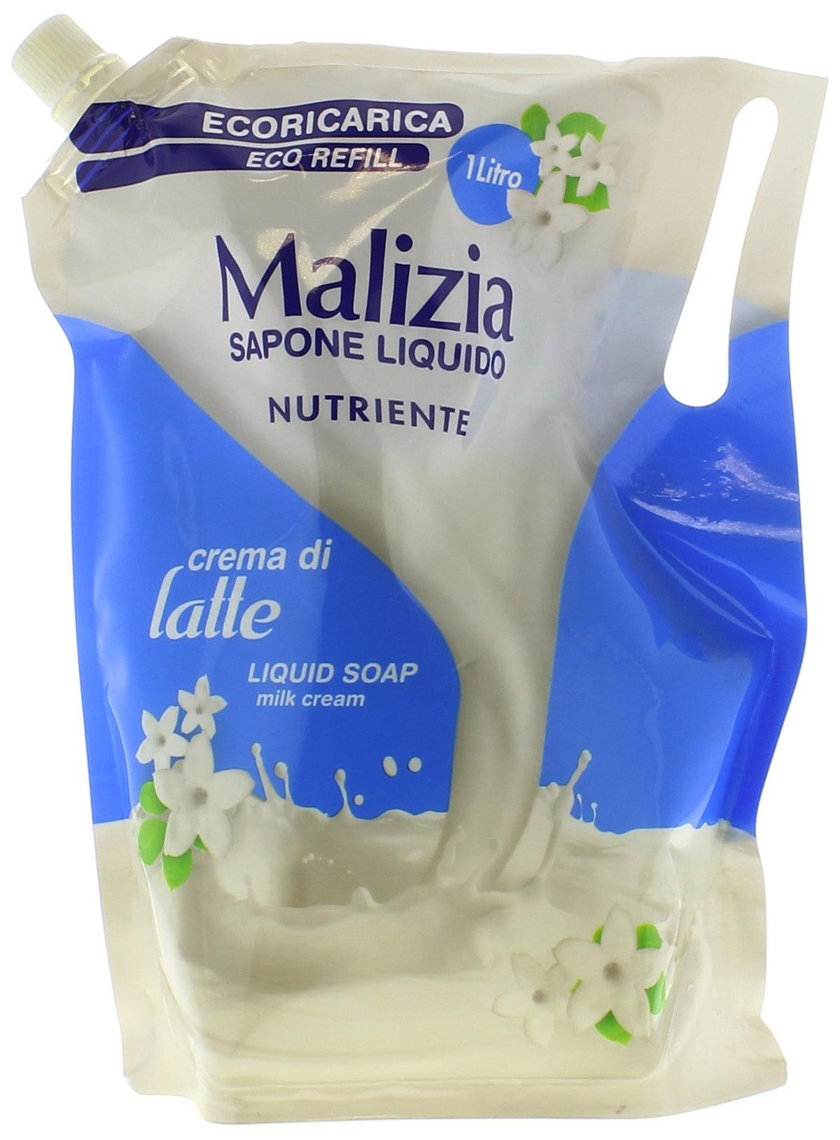Malizia - Sapone liquido Ecoricarica Latte, 1l