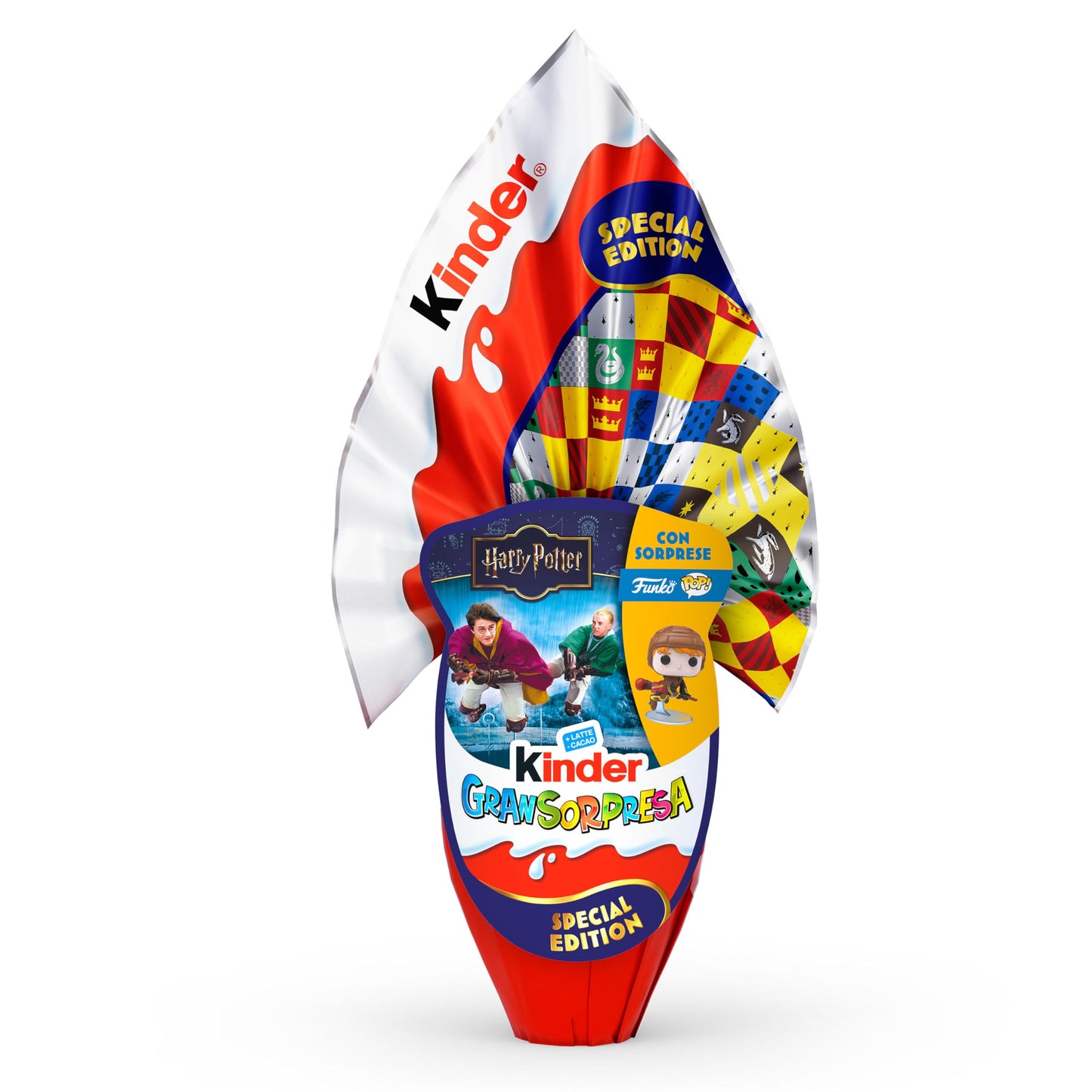 Kinder GranSorpresa Maxi Harry Potter, Uovo di Pasqua Kinder 2026 di Finissimo Cioccolato al Latte con Sorpresa Funko Pop Harry Potter, 220 g