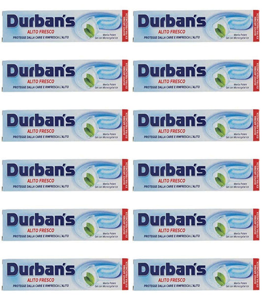 12 x Durban's Alilto Fresco Dentifricio 75ml