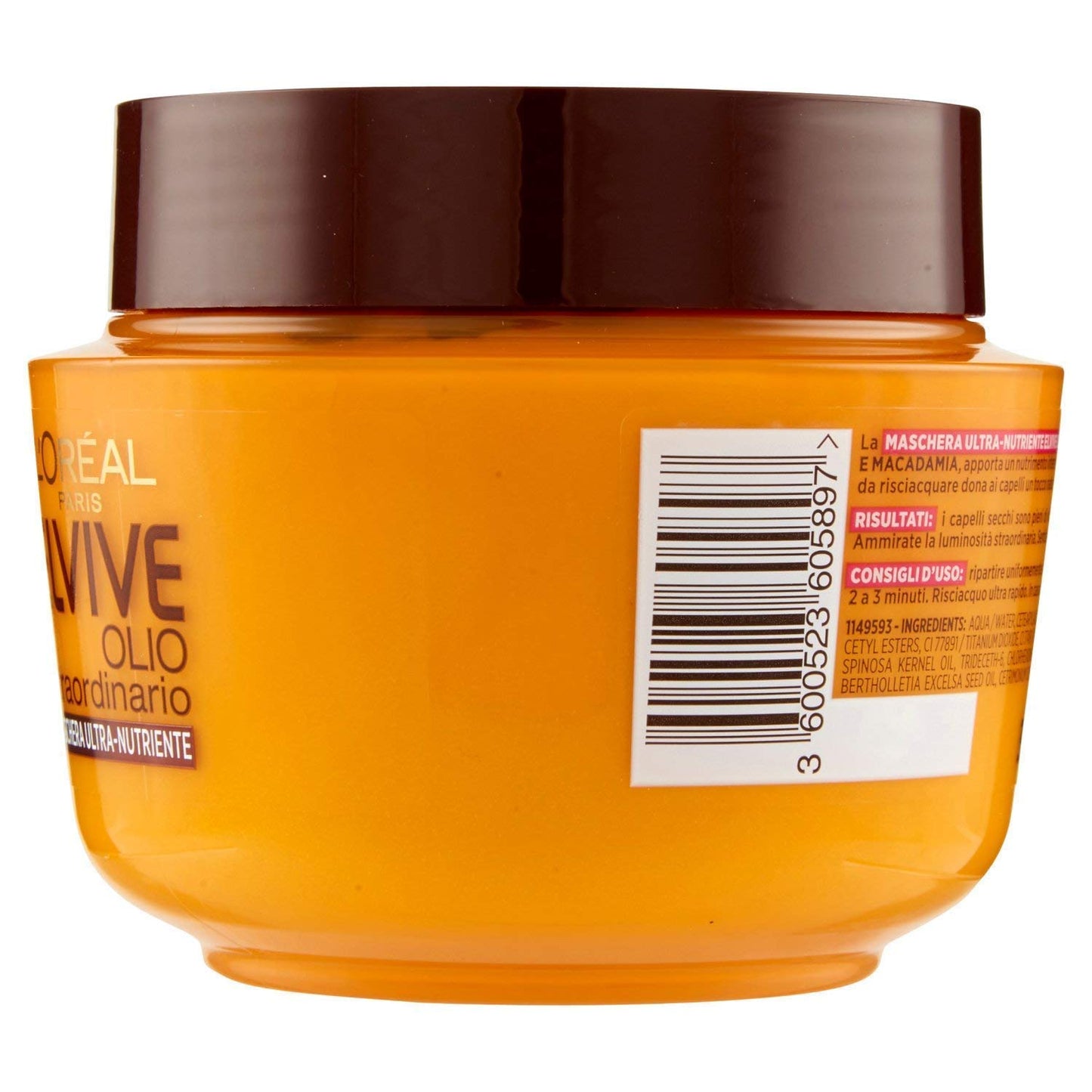 Elvive l'Oréal Paris Elvive Maschera Nutriente per Capelli Secchi o Spenti Olio Straordinario - 300 ml