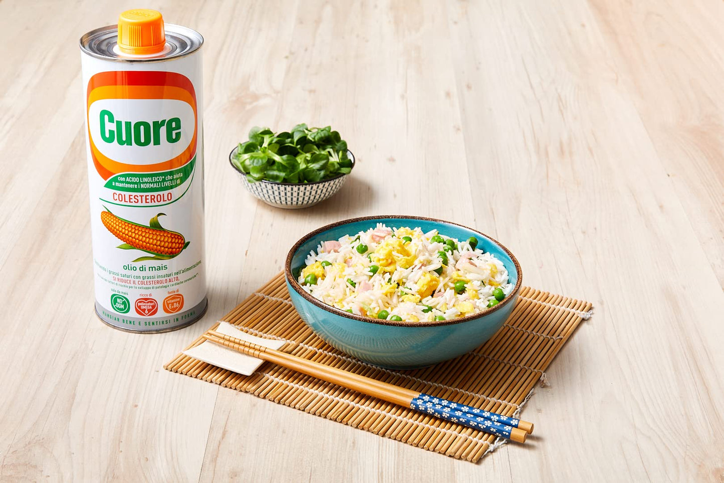 Cuore, Olio di Mais, Formato da 110 cl, Ricco di Omega 6 e Fonte di Vitamina E e B6, No OGM