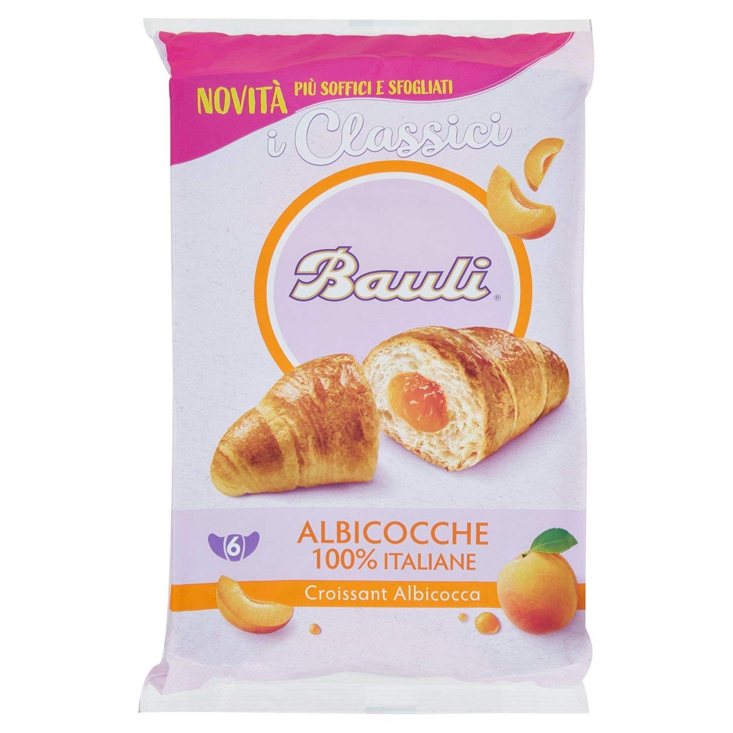 Bauli - Croissant Albicocca - 6 Pezzi - 300 gr