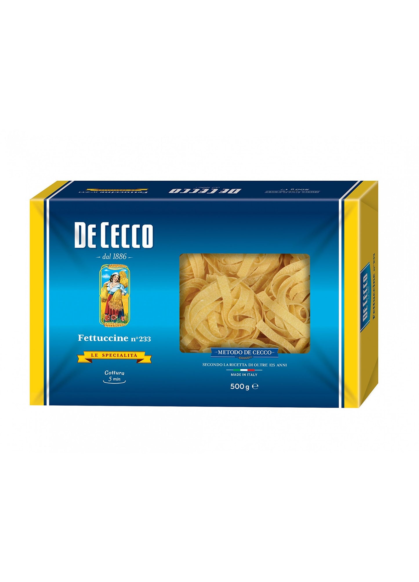 5x Pasta De Cecco 100% Italiano Fettuccine n 233 pasta 500g