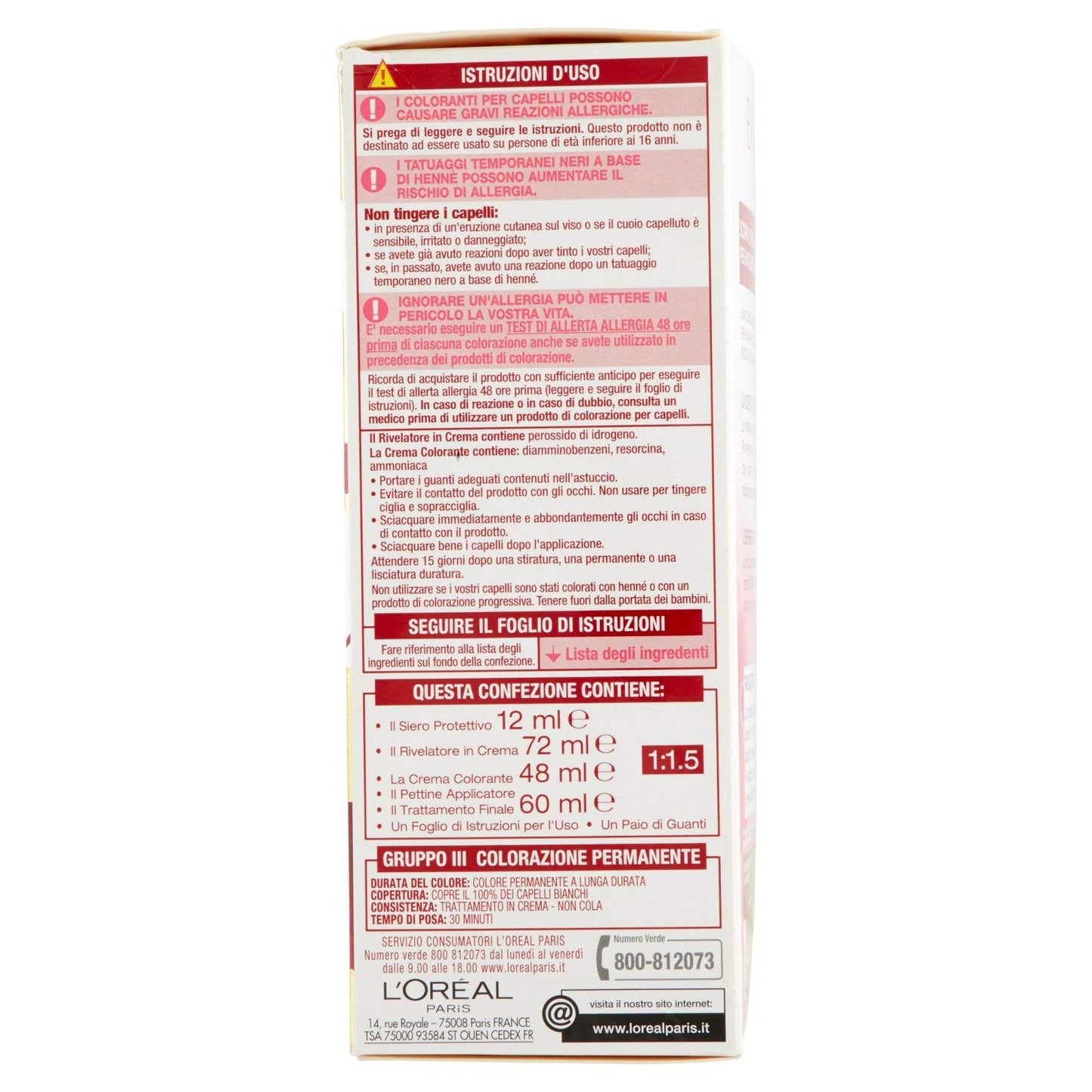 l'Oréal Paris Excellence Crema Colorante Triplo Trattamento Avanzato, 8 Biondo Chiaro - 1 Pacco