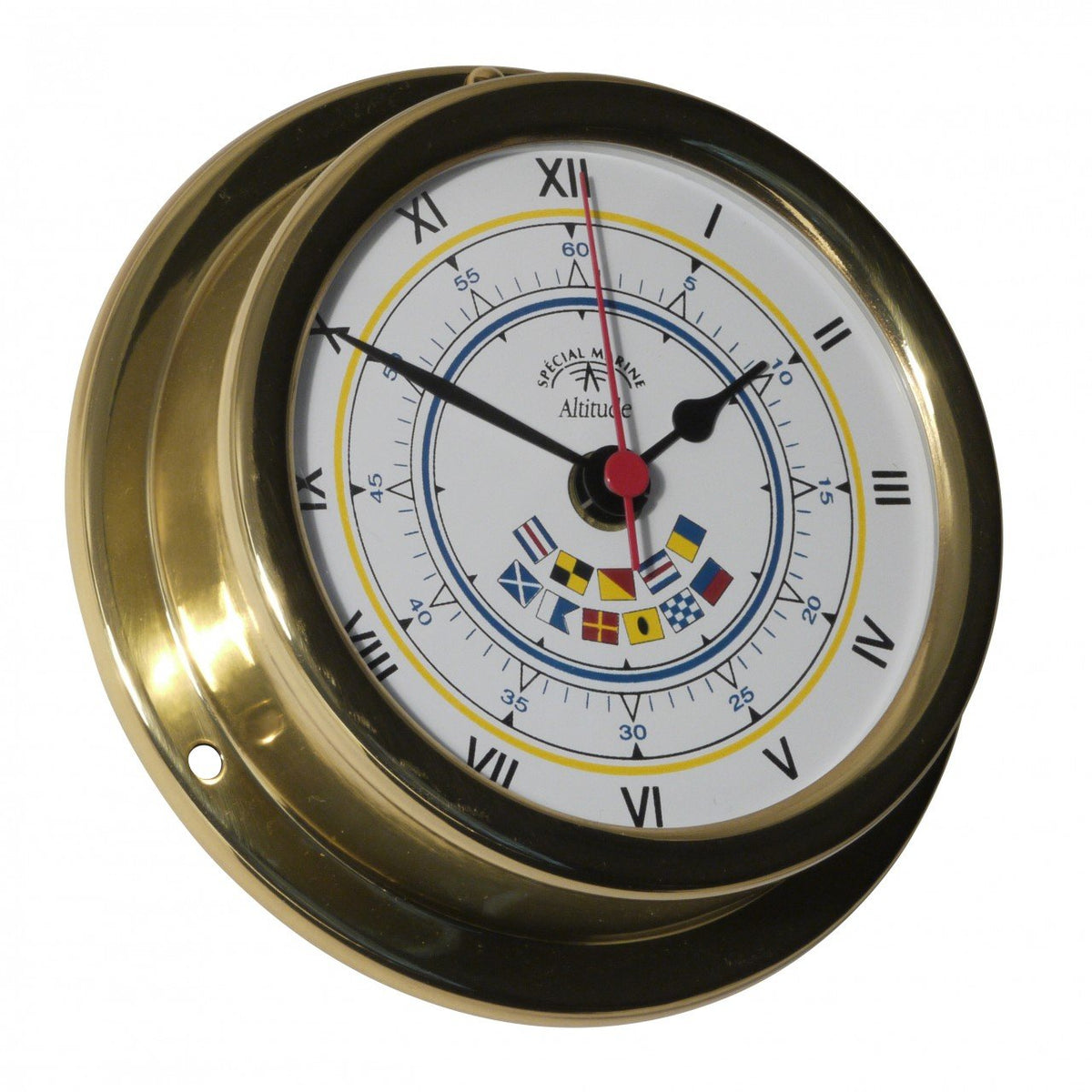 ALTITUDE Horloge marine avec drapeaux signal - Laiton - ø 127 mm