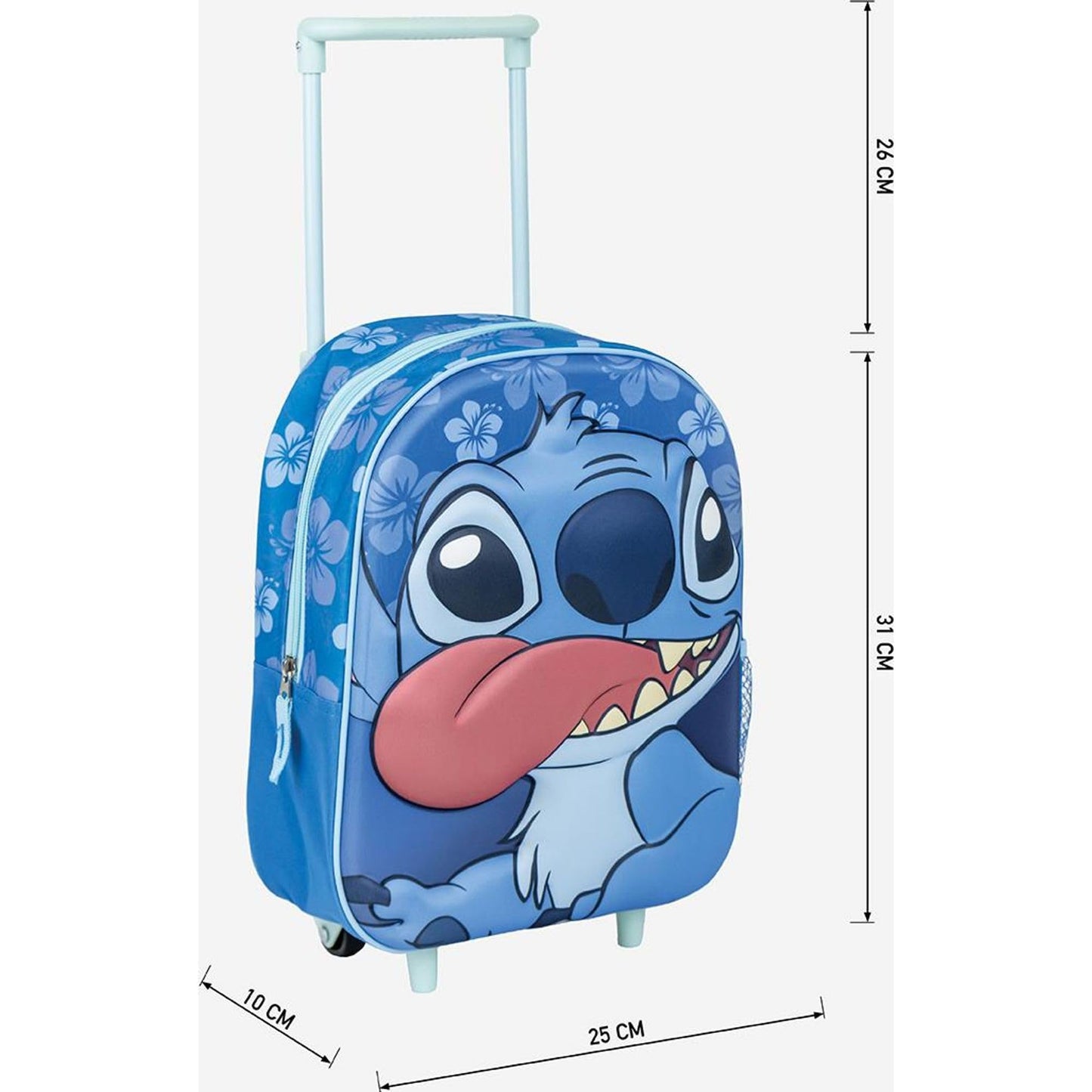 CERDÁ LIFE'S LITTLE MOMENTS Zaino Trolley 3D Stitch per Bambini, Unisex Kids, Blu, Regular