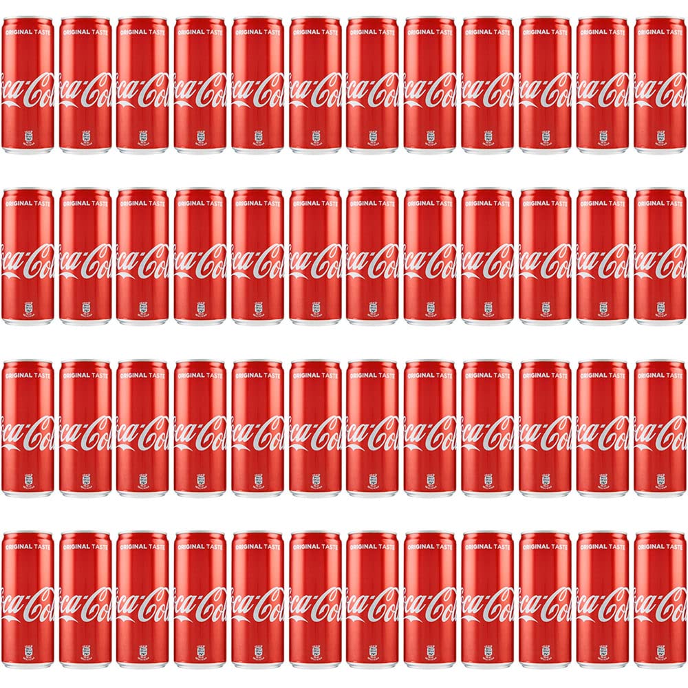 48x Coca Cola Lattina Original Taste Cola 330 ml Bevanda Italiana Senza Alcool