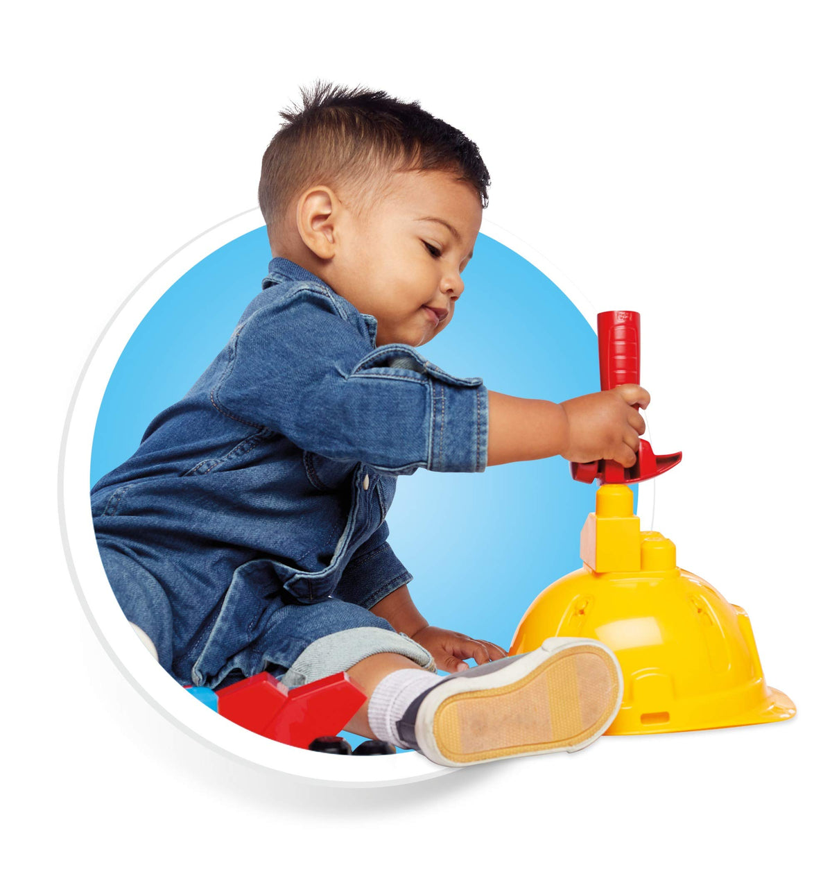MEGA Bloks Kit del Piccolo Costruttore con 18 Blocchi, Caschetto e Martello di Plastica, Giocattolo per Bambini 2+ Anni, GNT91