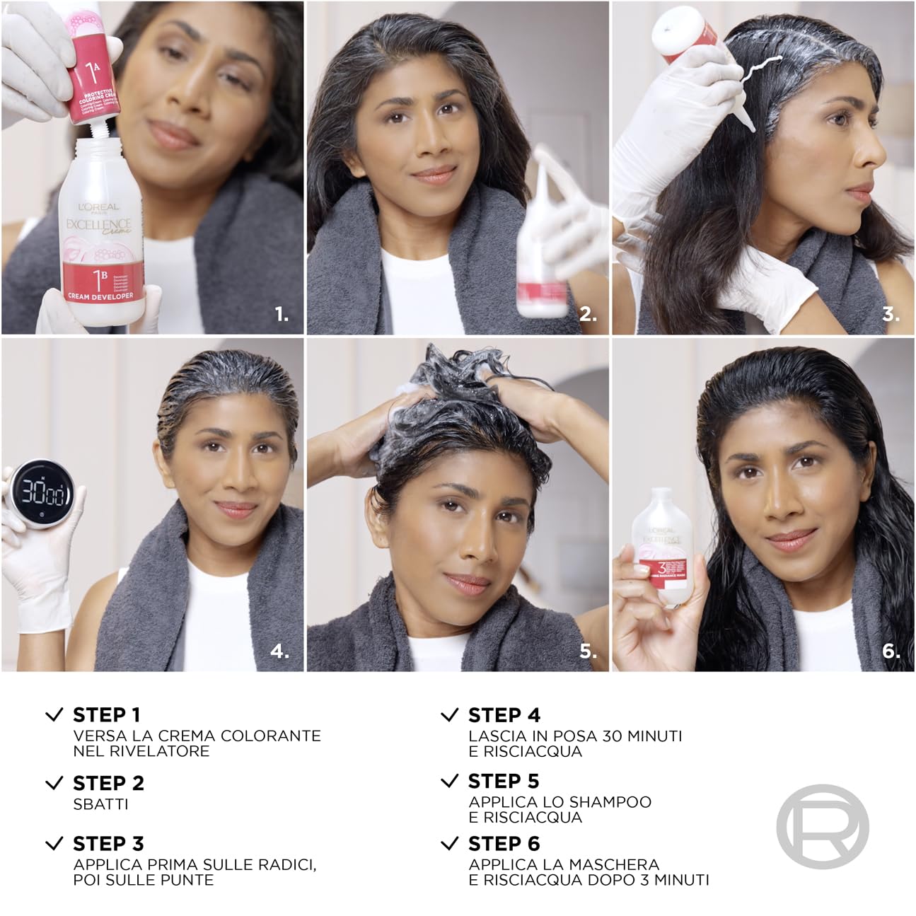 L’Oréal Paris Colorazione Triplo Trattamento Excellence, Con Acido Ialuronico, 100% Copertura Capelli Bianchi, Per Capelli Più Idratati, Marron Glacé (5,15)