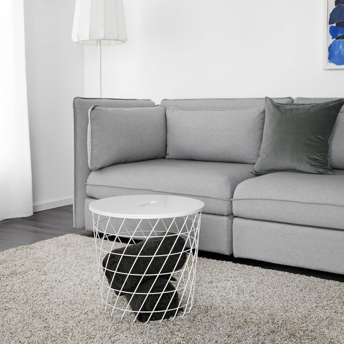 IKEA Kvistbro 303.494.52 - Tavolo portaoggetti bianco, misura 44 cm