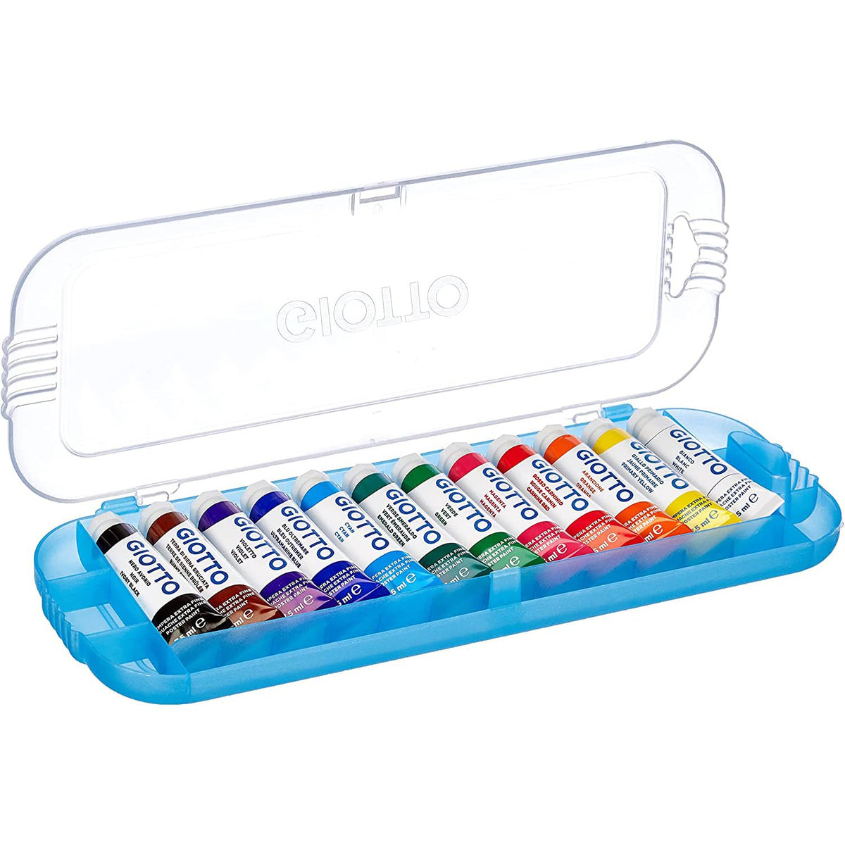 Giotto Tempera Extra Fine, Astuccio Da 12 Tempere In Tubetto, Multicolore, 7.5 Ml (Confezione Da 12)