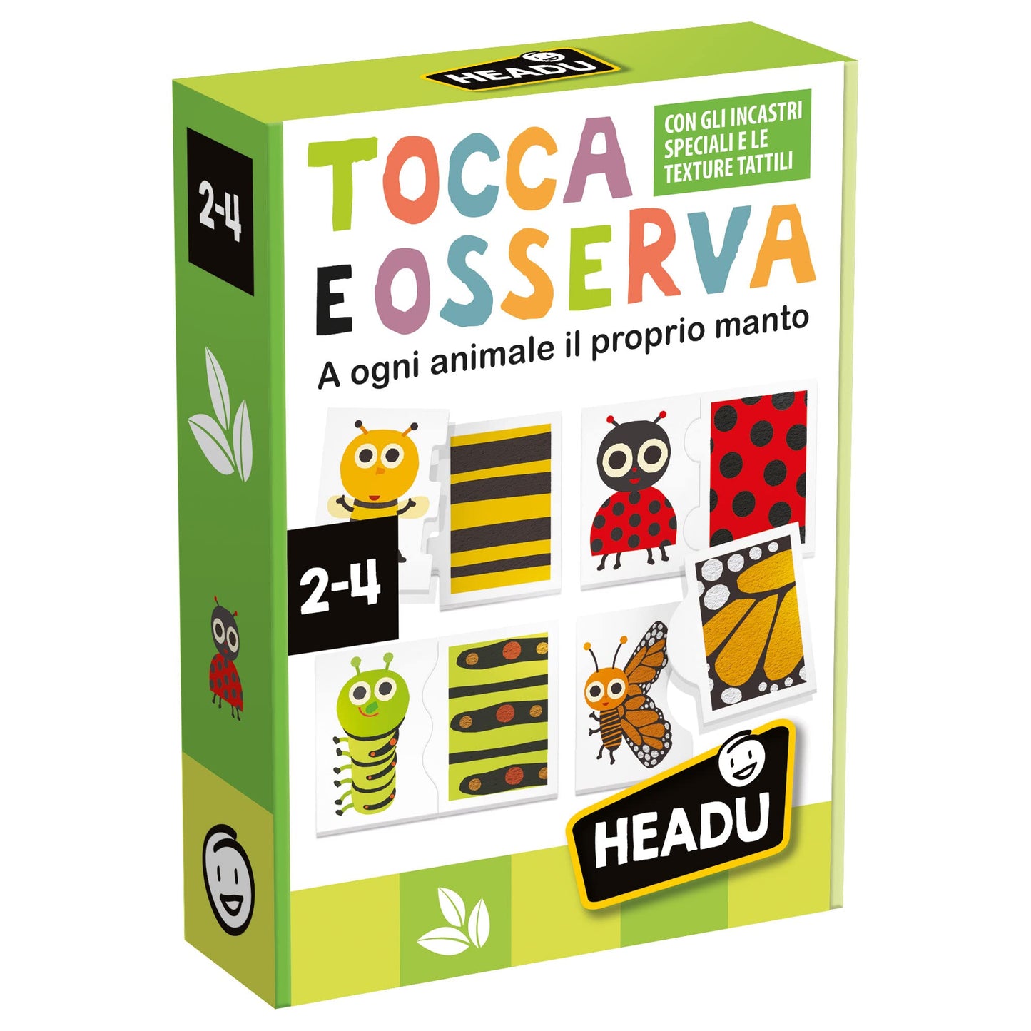Headu Tocca & Osserva Montessori A Ogni Animale Il Proprio Manto It55010 Gioco Educativo Per Bambini 2-4 Anni Made In Italy