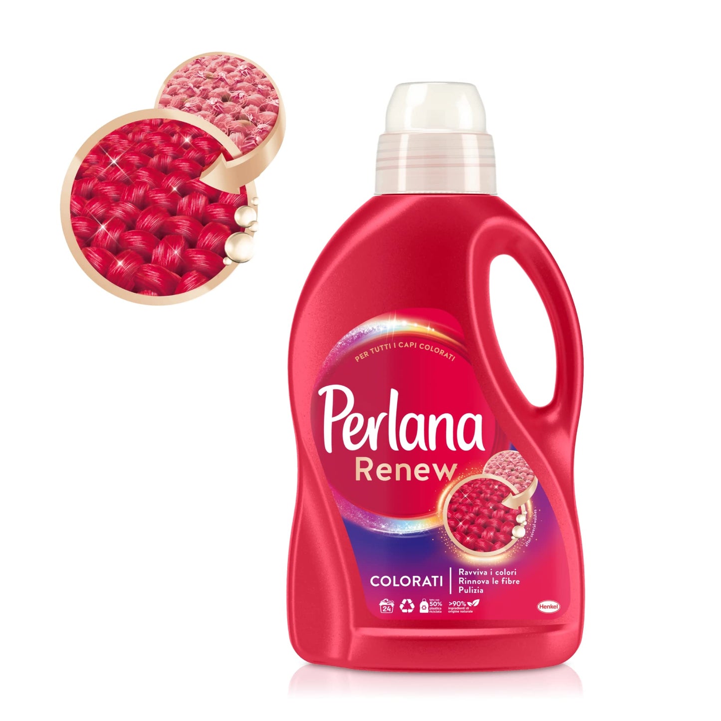 Perlana Renew Liquido Colorati, ottimale per tutti i capi colorati, confezione singola da 48 lavaggi