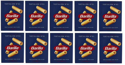 Barilla 10 x Tortiglioni No. 83 Italian Pasta 500 g Confezione