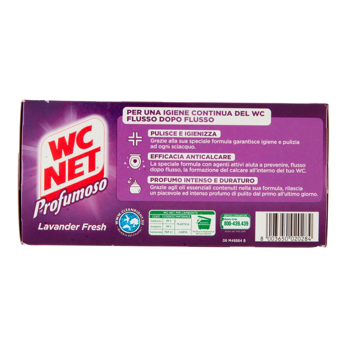 Wc Net Detergente Igienizzante Solido WC Profumoso , 4 Pezzi