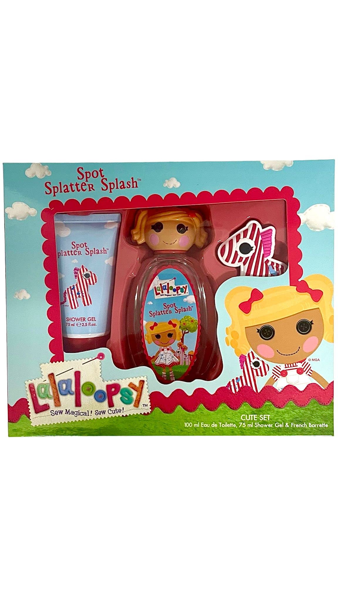Set bambina 3 pezzi Eau de Toilette Spray 100 ml, bagnoschiuma gel 75 ml e fermaglio per capelli "Pony" - Delicato profumo agli agrumi che contraddistingue i prodotti contenenti nella confezione.