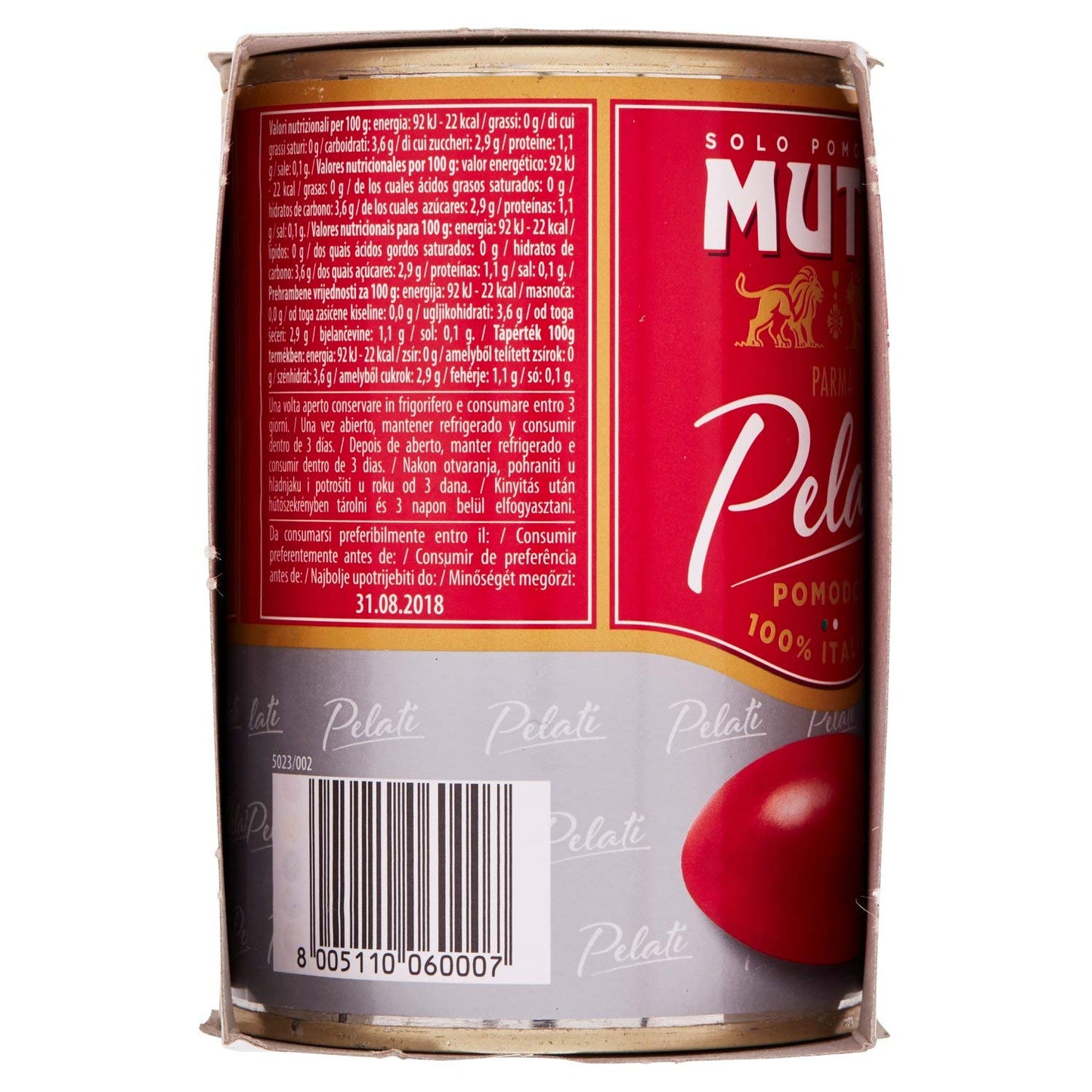 Mutti Pomodori Pelati Gr400 X 2 Lattine, 800g