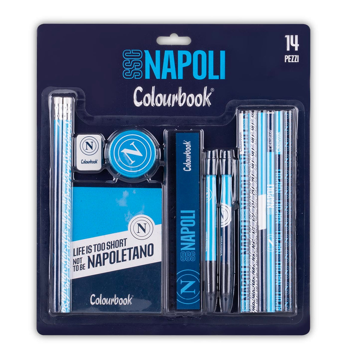 Colourbook Napoli - Set Cancelleria, Contiene 14 Pezzi, Official Licensee