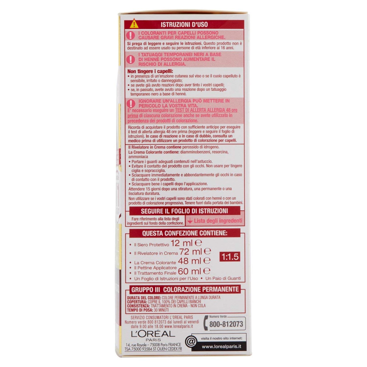 l'Oréal Paris Excellence Crema Colorante Triplo Trattamento Avanzato, 6 Biondo Scuro - 1 Pacco