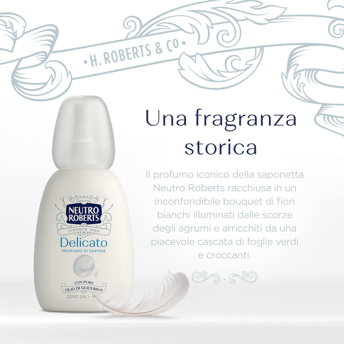 Neutro Roberts, Deodorante Vapo Delicato, Zero Sali di Alluminio, Con Puro Olio di Glicerina, Deodorante Uomo e Donna, Dermatologicamente Testato, Plastica 100% riciclata, 75 ml, Zero gas 48h