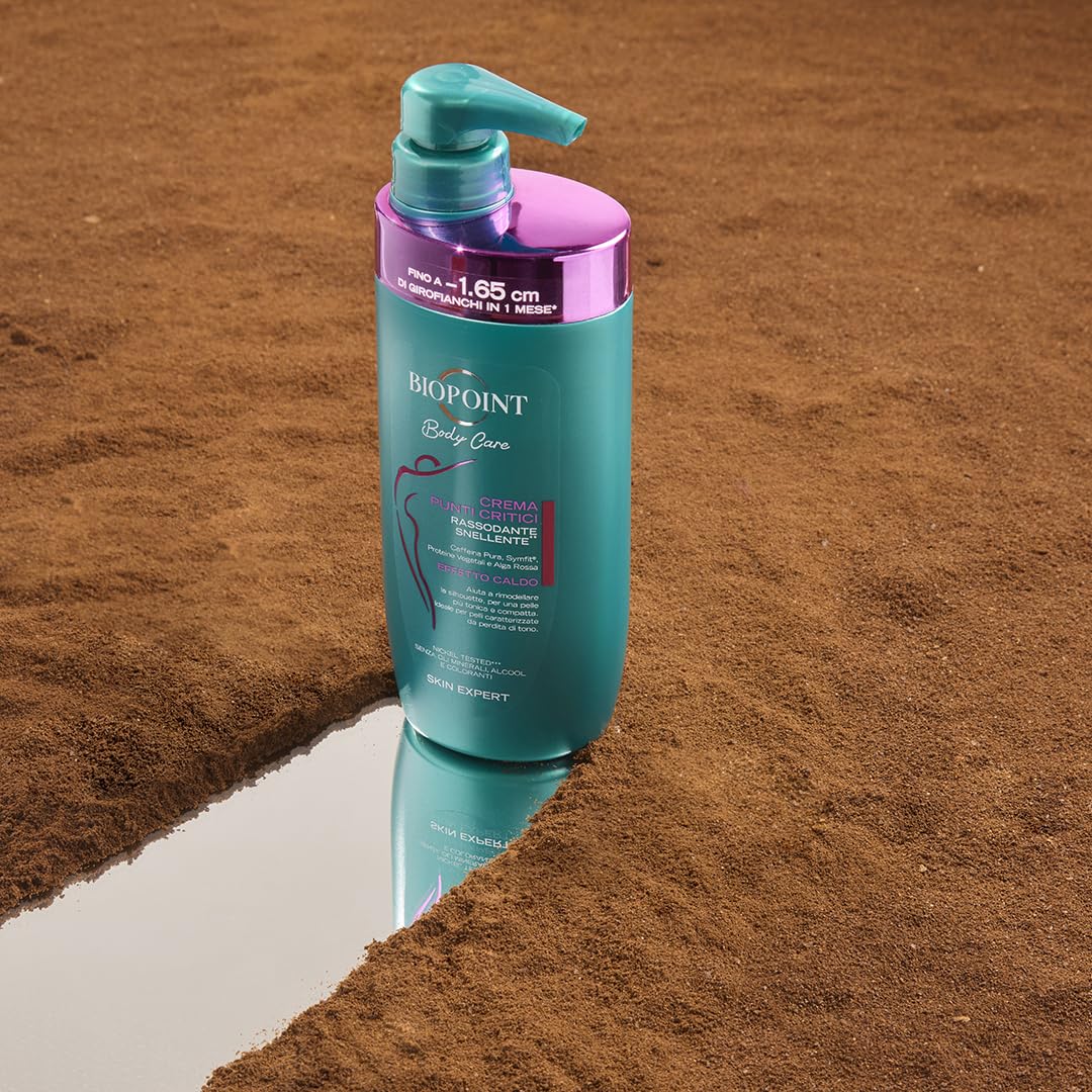 Biopoint - Crema Corpo Punti Critici Rassodante per Addome, Fianchi, Interno Coscia e Braccia, Azione Tonificante, 400 ml